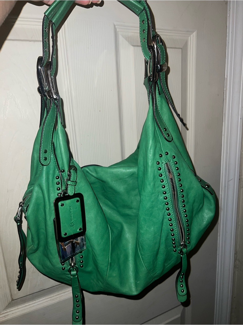 B makowsky shoulder bag in green - Picture 8 of 12